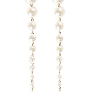 Pearly Icon Linear Earrings - Gold